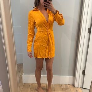 Zara Bright Orange Mini Dress
